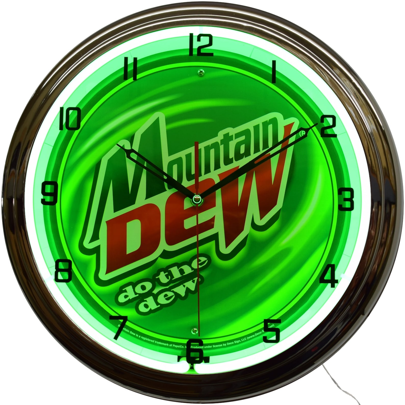 Mountain Dew Do the Dew Classic Logo Sign Green Neon Clock Etsy