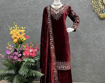 winter plazo dress