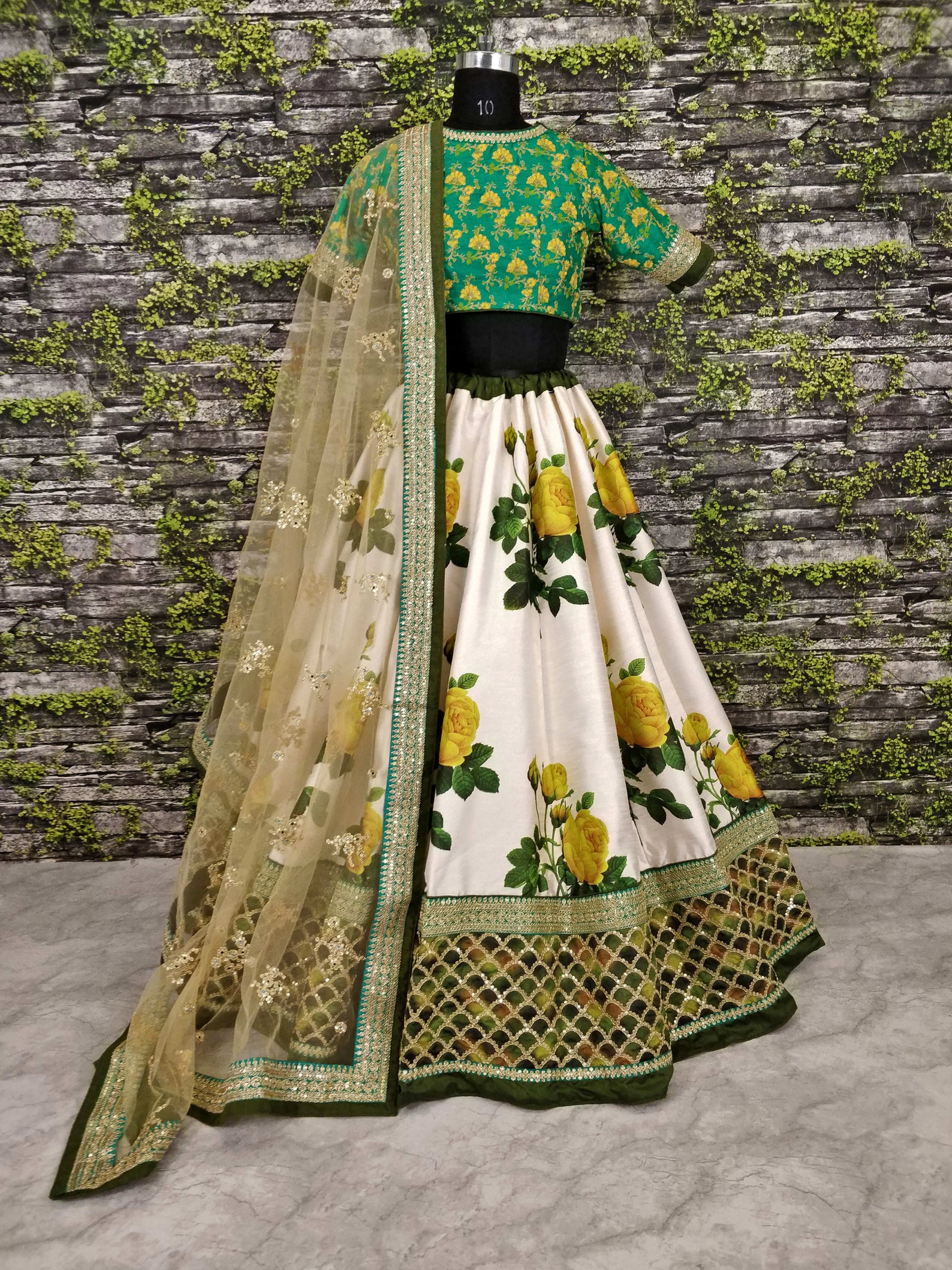 Floral Lehenga Choli Indian Wedding Skirt Bollywood Designer Etsy