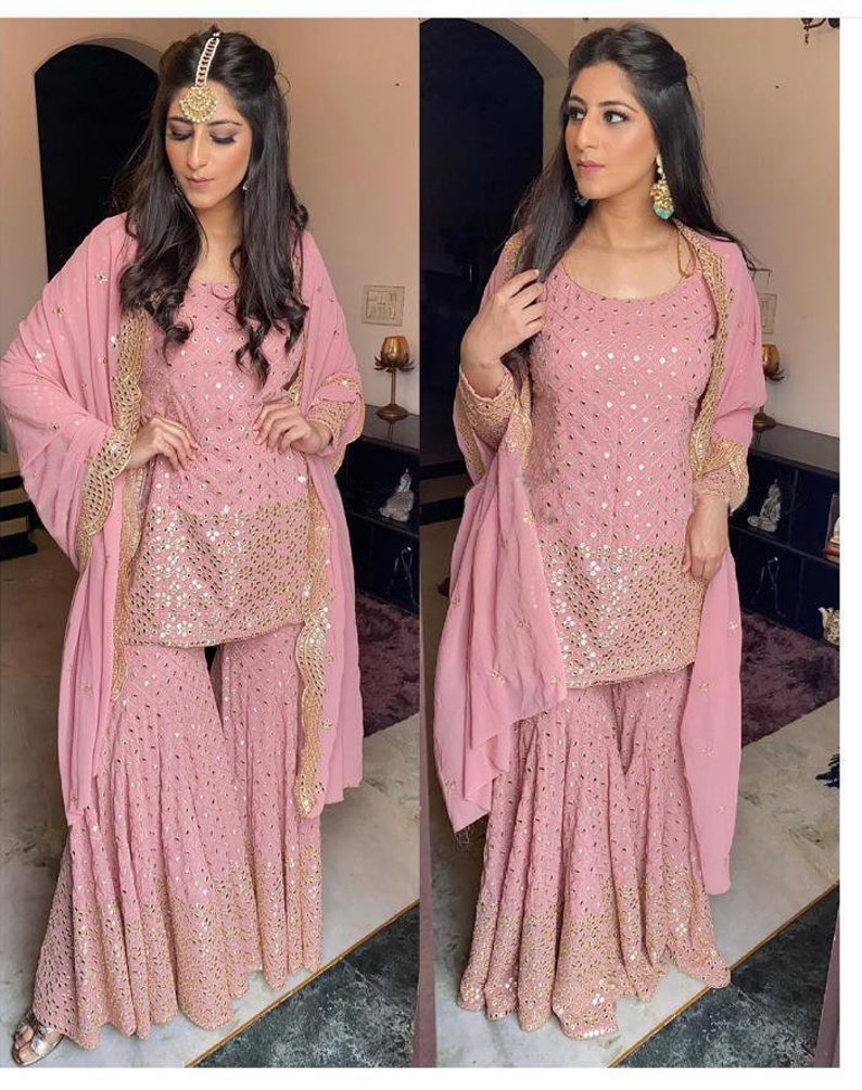 sharara suit for haldi function