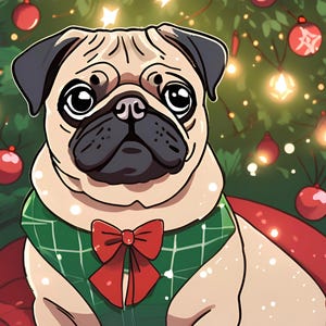 Christmas Pug