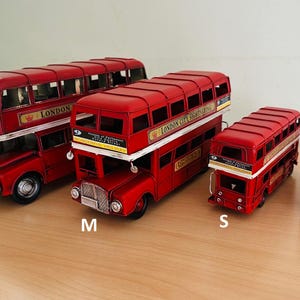 Iconic Nostalgic London Double Decker Red Bus Metal Ornament Gift Decor