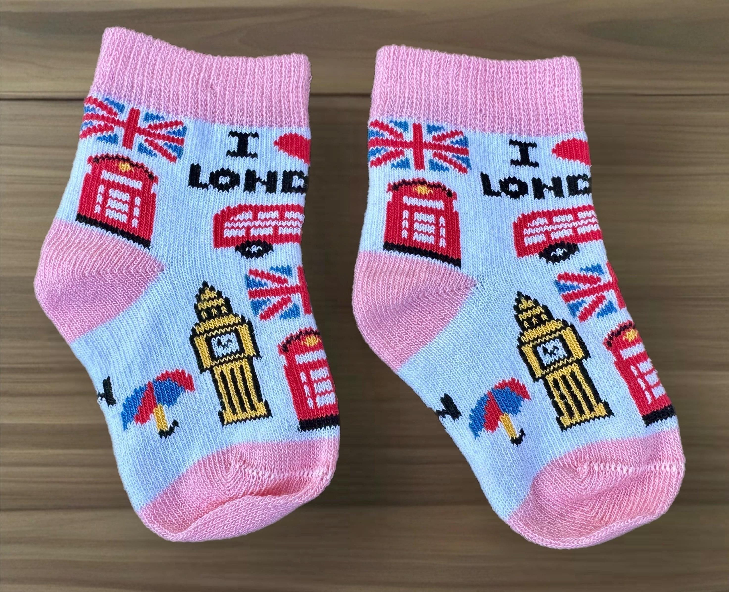 Calzini Regalo Neonato Londra: Union Jack, Big Ben E Guardia Reale – Multicolor