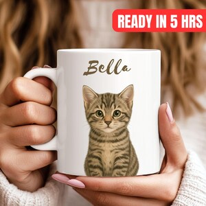 Custom Pet Mug Using Pet Photo, Personalized Pet Mug, Name Custom Dog Mug, New Dog Mom Mug, Coffee Mug for Dog Lover, Hand Drawn Dog Mug