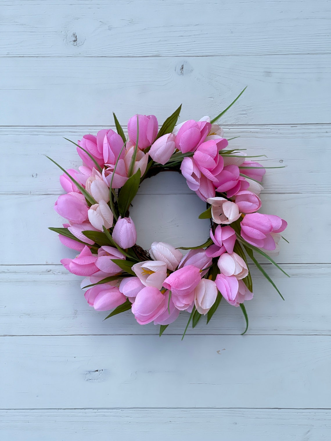 Tulip candle ring tulip mini wreath Spring mini wreath Etsy