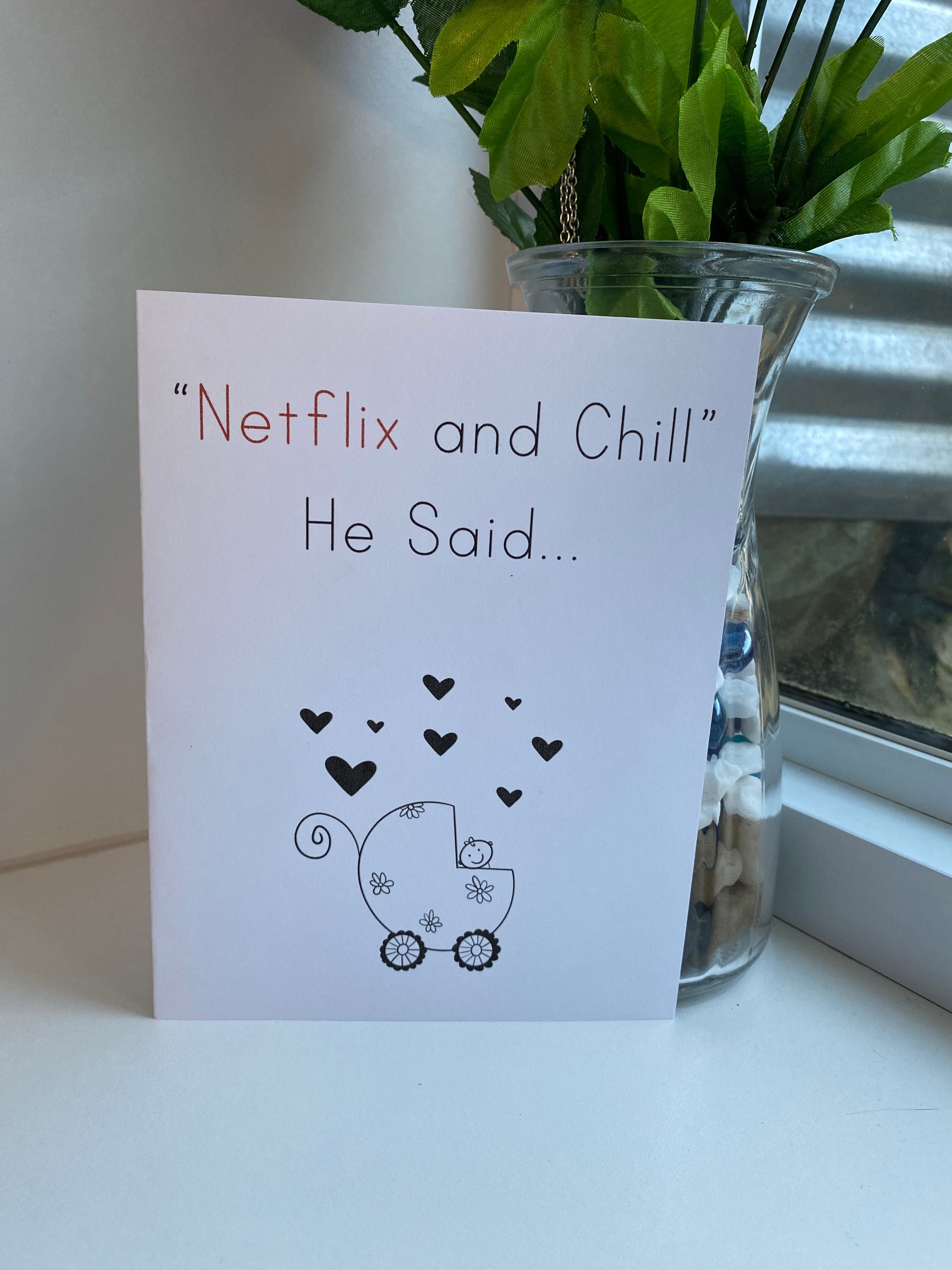 Netflix und Chill Baby Shower Karte Etsy
