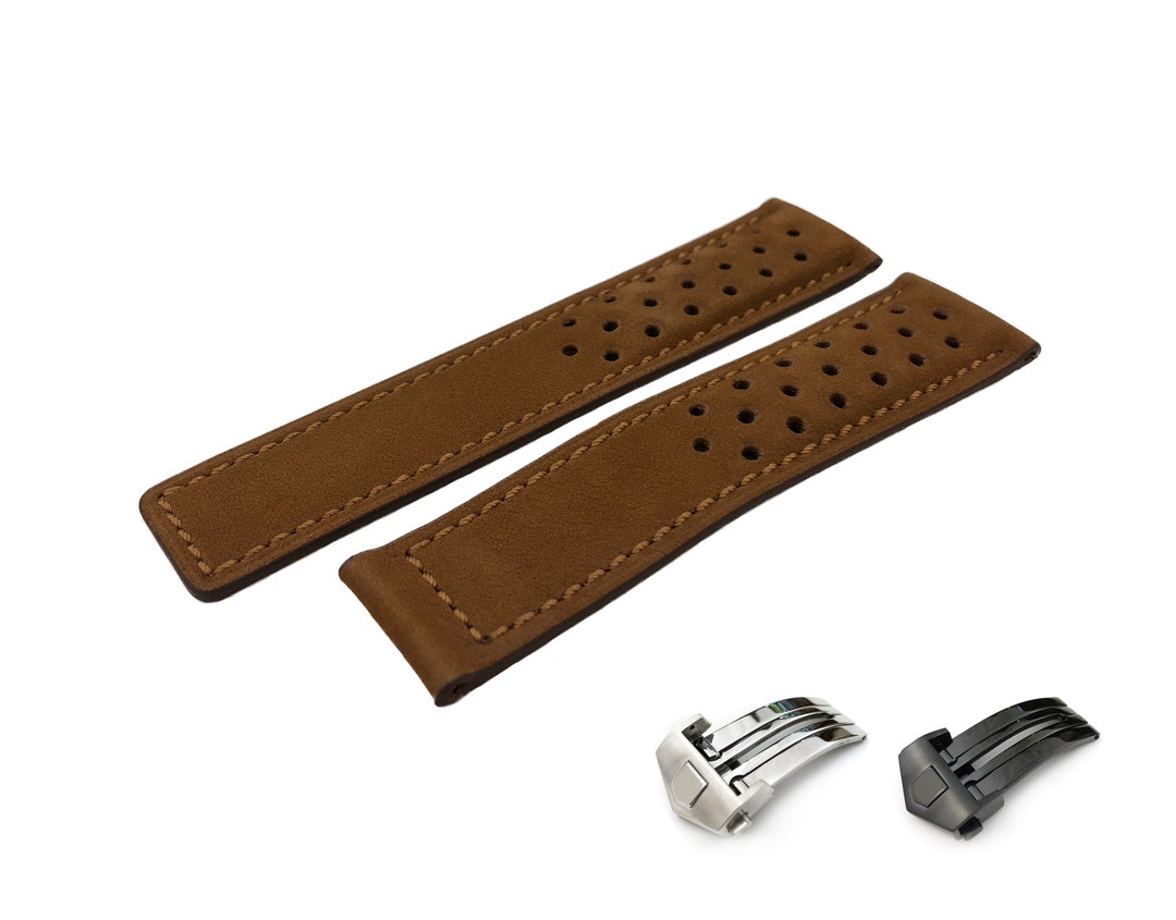 20mm 22mm BROWN Suede Leather Wrist Watch Strap/band Fit TH Etsy