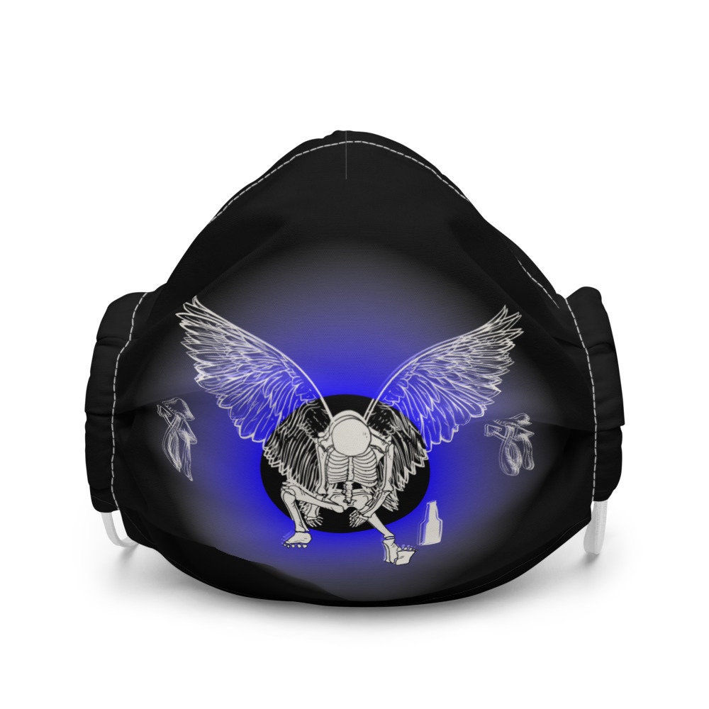 Fallen Angel graphic design face mask Etsy