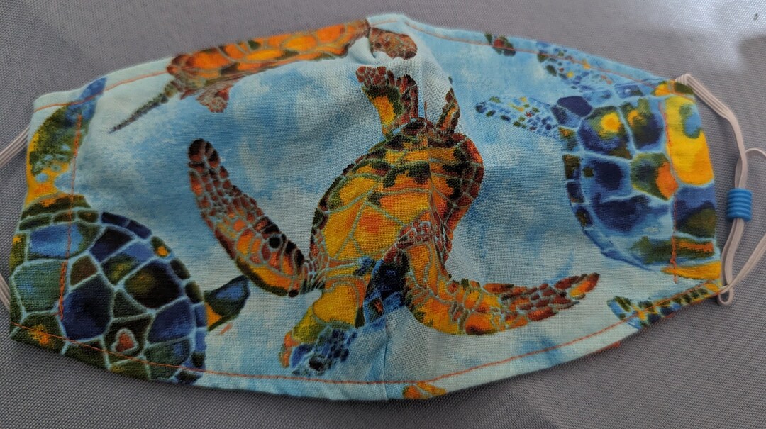 Sea Turtle Face Mask Sea Turtle Turtles Masks Etsy