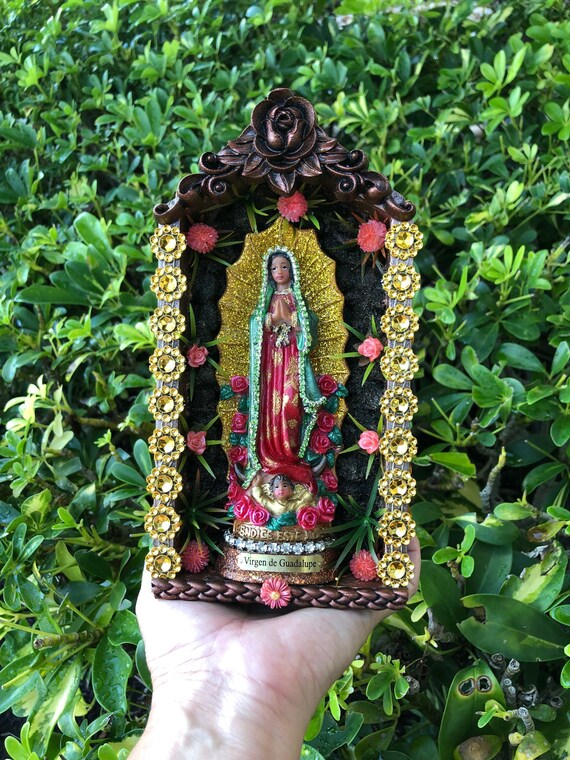 Our Lady of Guadalupe Portable Shrine With Rosary Include. Etsy