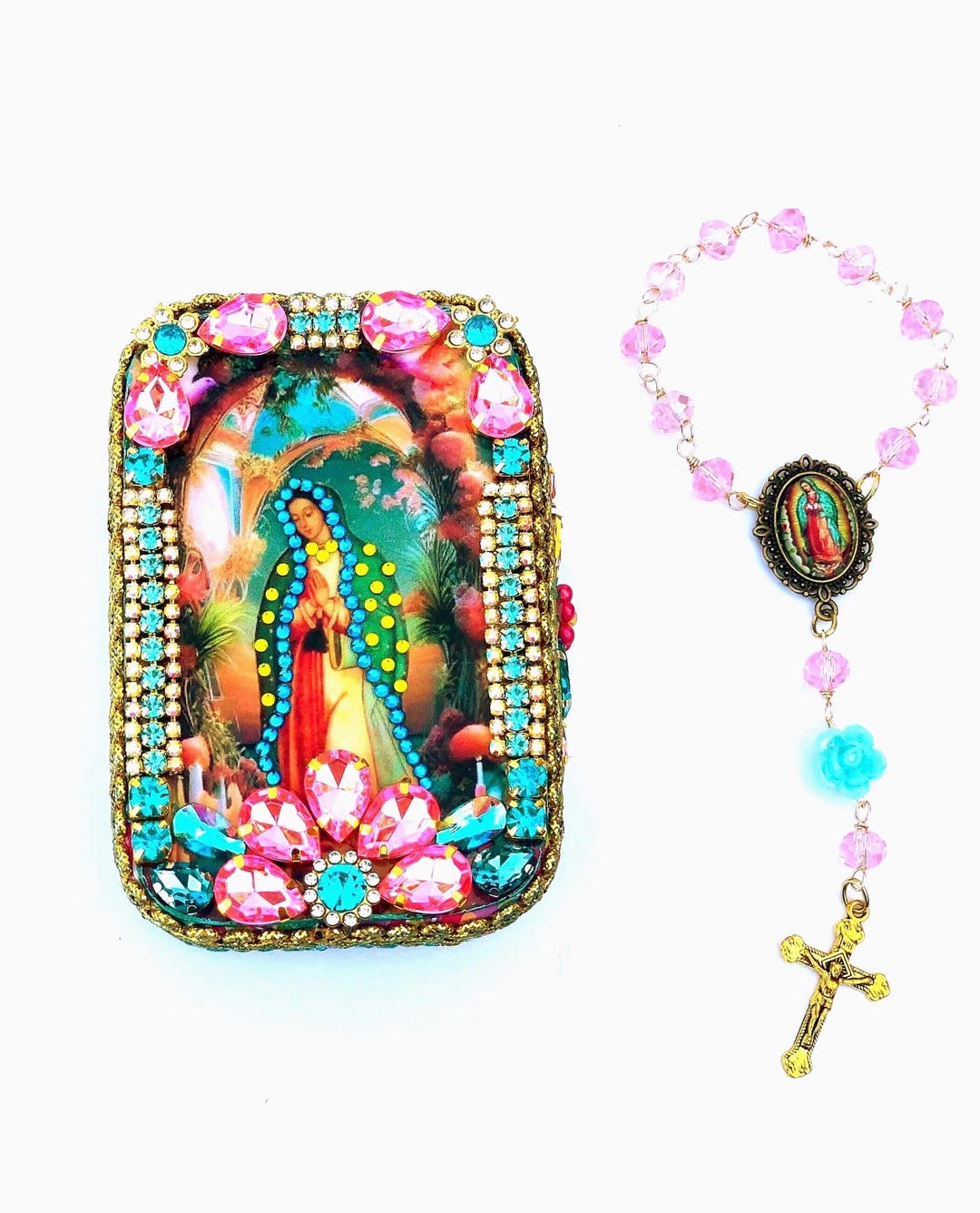 Our Lady of Guadalupe Pocket Shrine With Rosary Included - Etsy