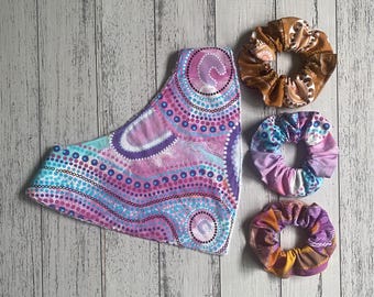 Australian Indigenous Scrunchie: Handmade Cotton Hair Tie