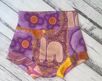 Indigenous Print Baby Bummies: Newborn to 4