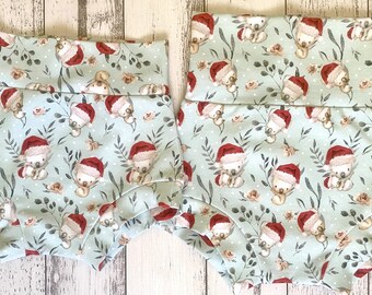 Aussie Christmas Baby and Children’s Bummies/shorts. Sizes NB-4