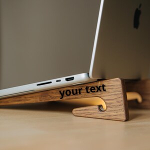 Custom Laptop Riser Stand With Engraving, MacBook Air and Pro Desk ...