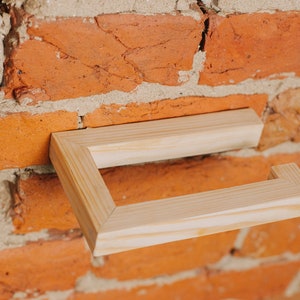 Porta carta igienica in legno, appendiabiti galleggiante scandinavo a parete per carta igienica, accessori per il bagno, regalo di Natale per l'inaugurazione della casa