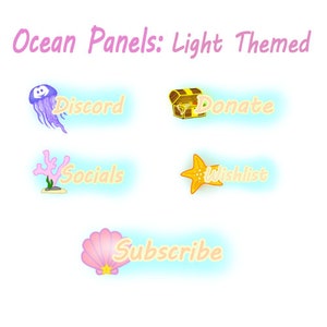 Ocean Mermaid Panels for Twitch, Kick and all Streamers