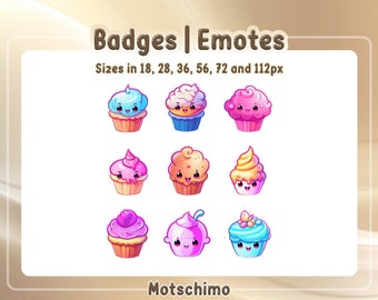 9 x Insignias para magdalenas | Saludos | Subs en Twitch