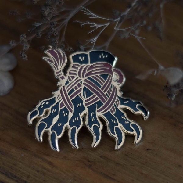 Shibari Claw Pin ( monsterfucker, furry, ropework, lapel, kink, kinky rope)