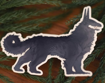 Big Bernard Sticker (hellhound, dog, wolf, decal, water bottle sticker, laptop decal)