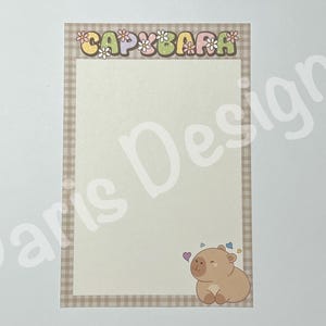 Capybara Memo Pad | writing pad | stationery pad | memo pad | note pad | capybara | kawaii memo pad | kawaii stationery | stationery | 4X6