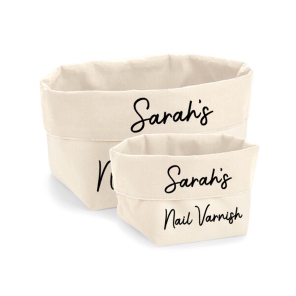 Canvas Storage Bin Etsy