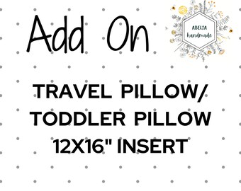 Pillow Insert for Travel Pillow for Car Pillow for Toddler Daycare Pillow Insert for Small Pillowcase for Kids Pillow Toddler Small 12x16"