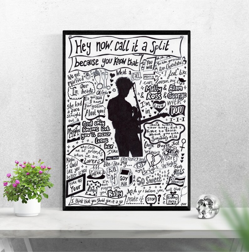 The 1975 Lyrics Wall Art - The 1975 - The 1975 Fan- The 1975 Fan Art - The 1975 Print - The 1975 Gift - The 1975 Merch - The 1975 Lyric Art