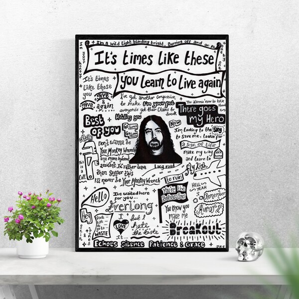 Foo Fighters Lyrics Etsy