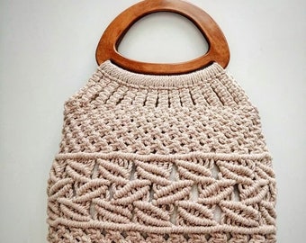 Casual macrame shoulder bag , macrame bag ,Handmade bag, Gift for her, Macrame Shoulder Bag, Boho style, Crossbody bag, Macrame purse