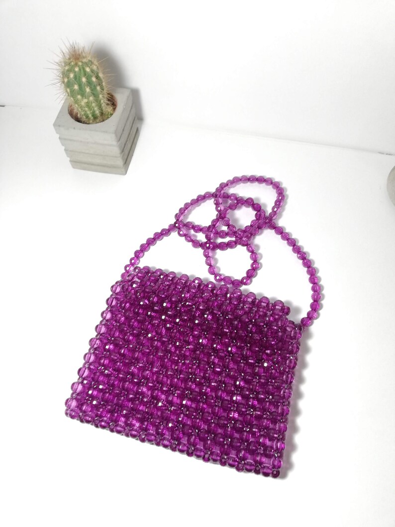 Crystal Bead Bag Bead Shoulder Bag Women Bead Bag Bead Bag Etsy