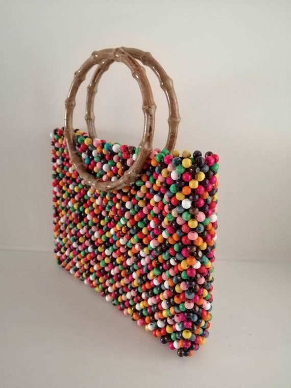 Wooden Bead Bad Bead Bag Bead Bag Women Bag Gift Bag - Etsy