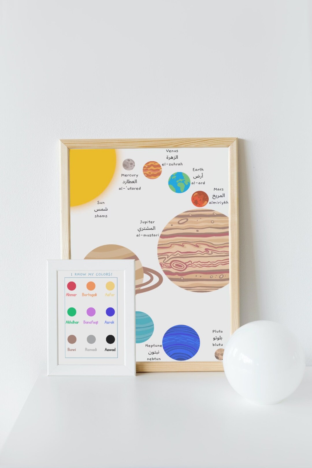 Arabic Poster Arabic Preschool Nursery Playroom Etsy