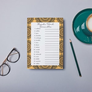 Shaadi Games, Wedding Word Scramble, South Asian Inspired, Shaadi Word Scramble, Desi Wedding, Muslim Wedding, Nikkah, Barat, & Dholki Games