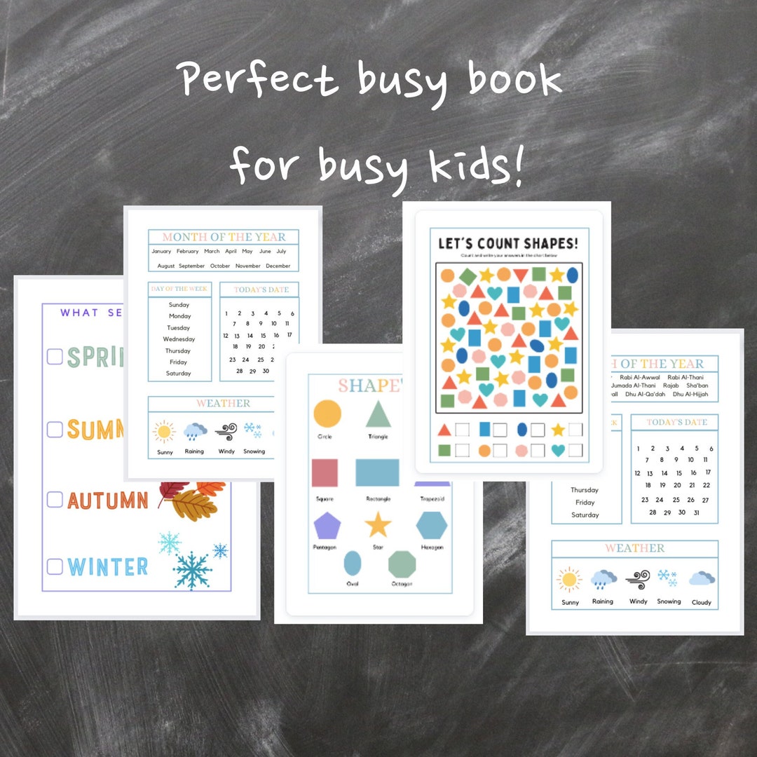 Islamic Morning Menu Busy Book: Homeschool Learning (digital Download ...