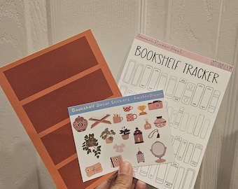 Bookshelf Tracker Sticker Set | Reading Journal Stickers