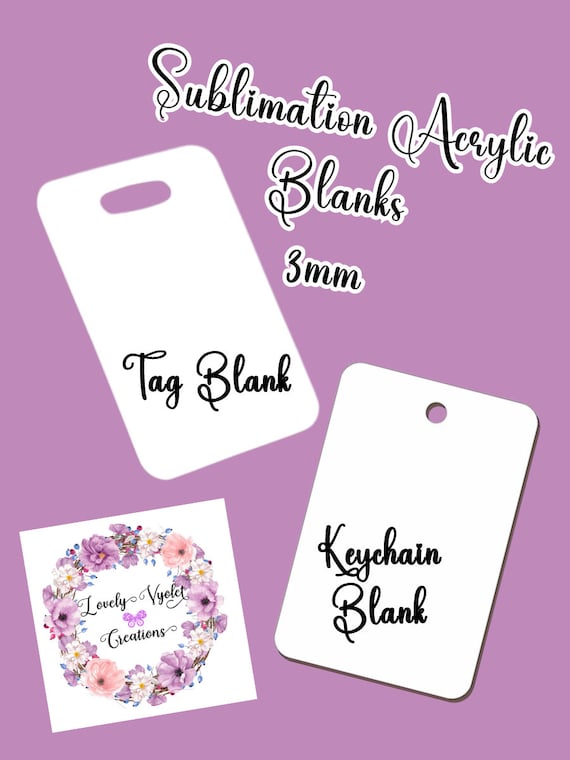 Sublimation Acrylic(3mm) Tag Keychain Blanks Double sided