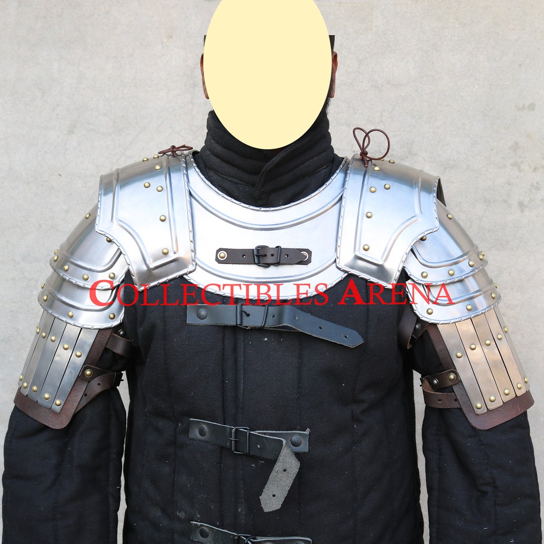 Medieval Steel & Pauldrons, Shoulders, Spaulders Armors Set for