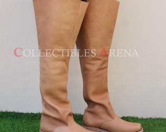 Napoleon long Renaissance Cavalry Thigh high Handmade Riding Pirates 15th-16th century Medieval marketers Boots