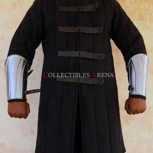 Brassards médiévaux en acier Vambrace Knight Armure d'avant-bras pour SCA, HEMA, GN, reconstitutions, films, Noël, Nouvel An et Halloween