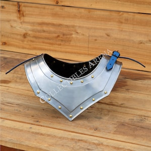 Medieval Steel Gorget Neck Guard for Renaissance, LARP, Character, Festival, Halloween and Character