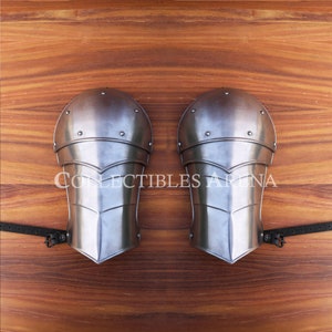 Medieval Steel Spaulders, Pauldrons, Shoulders for Renaissance, LARP, Character, Festival, Halloween and Character