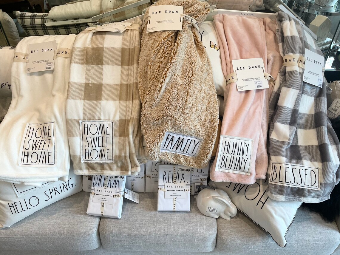 Rae Dunn Blankets/Throws Etsy