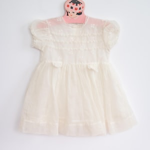 Vintage Baby Girl Sheer Party Dress - Vintage Baby Girl Dress - Vintage Birthday Girl Dress - Vintage Photoshoot Dress