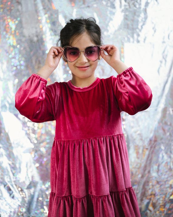 winter valentines dress Girls Velvet - Pink Twirly Velvet Dress - 60s Style Girls Dress - Girls Dress - Dress Size:5 E clearance-tween-teen Women Plus Size Elegant