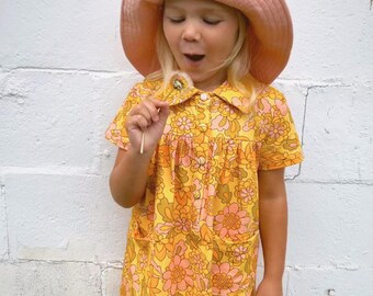 Groovy Toddler Dress - 70s Toddler Outfit - Groovy Toddler Outfit - Spring Toddler Girl Dress - Vintage Style Dress - Two Groovy - Vintage