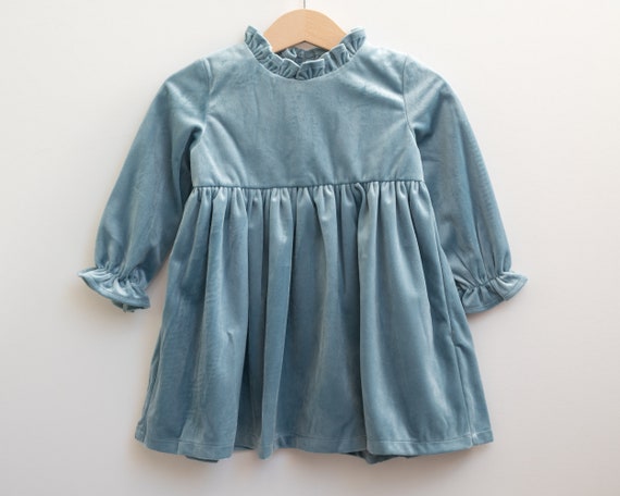 Blue velvet deals holiday dress
