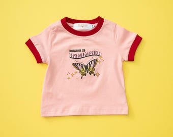 Welcome to Dreamland Kids Retro Ringer Tee - Kids Retro T-Shirt - Kids T-Shirt - Groovy T-Shirt - Vintage Style Shirt
