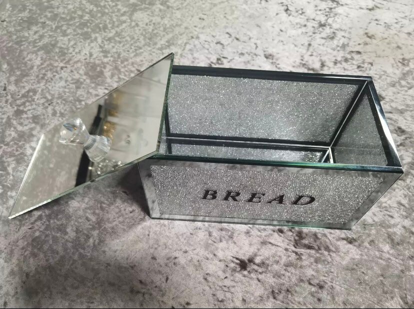 Crushed diamond crystal filled bread bin Etsy