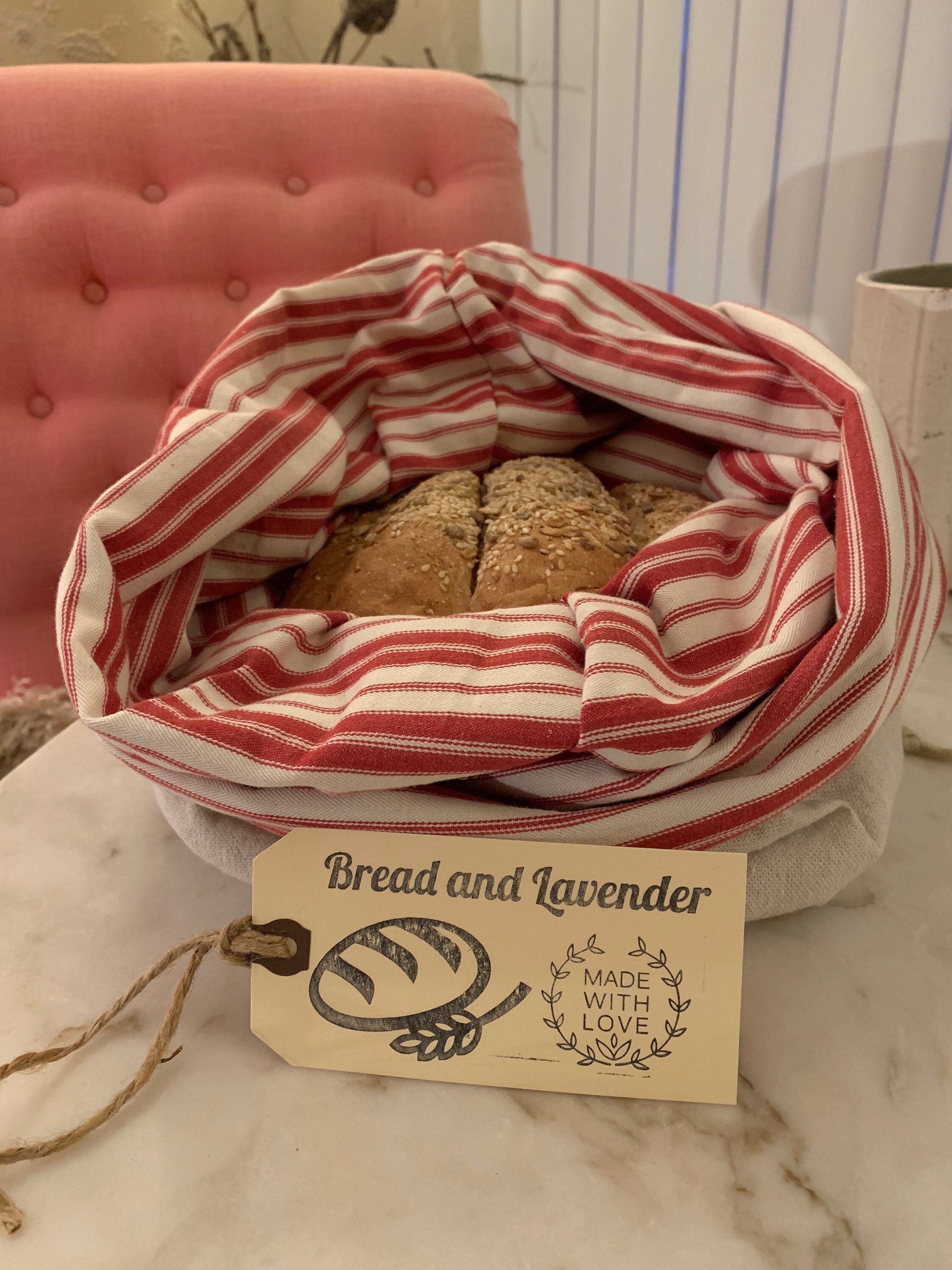 Handmade warming striped bread bags Etsy